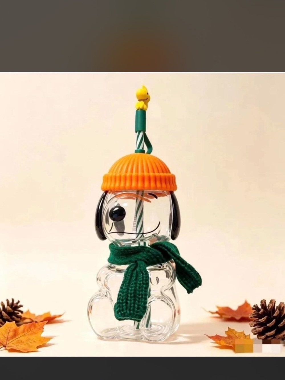 Snoopy Starbucks Glass Cup - Picture 2 of 2